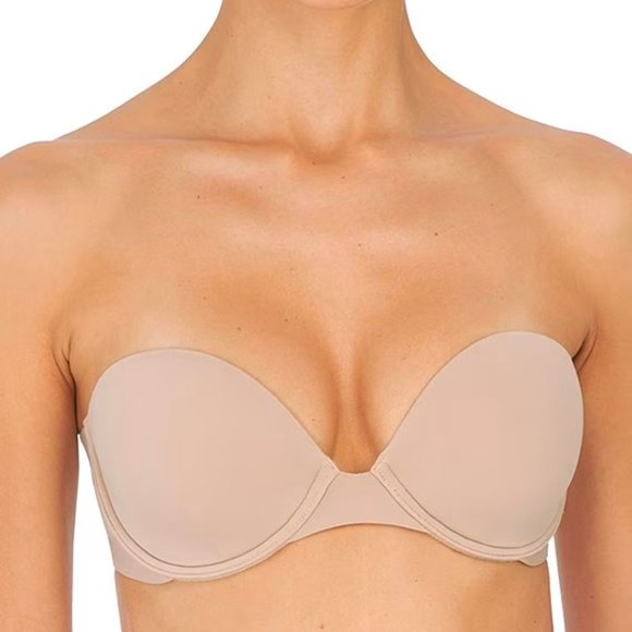NWOT Natori Minimal Contour Underwire Strapless Bra 32DD in Cafe - Picture 1 of 9